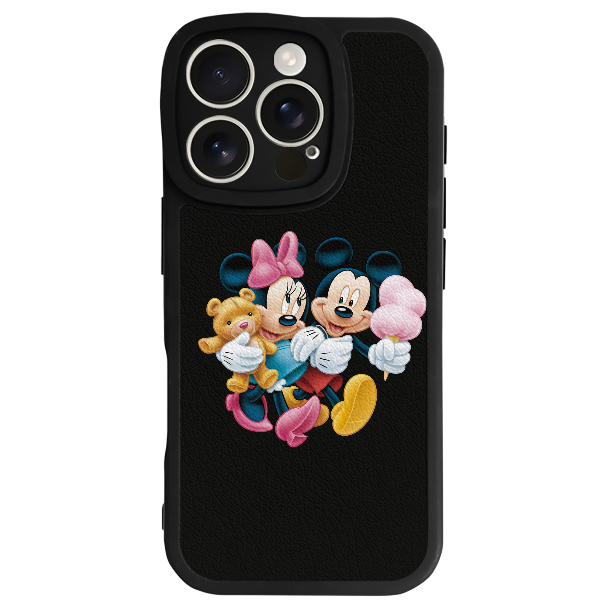 （画像用） ミッキーマウス Mickey Mouse 【iPhone 16シリーズ対応】シリコンスマホケース（レザー調） 材質：シリコン